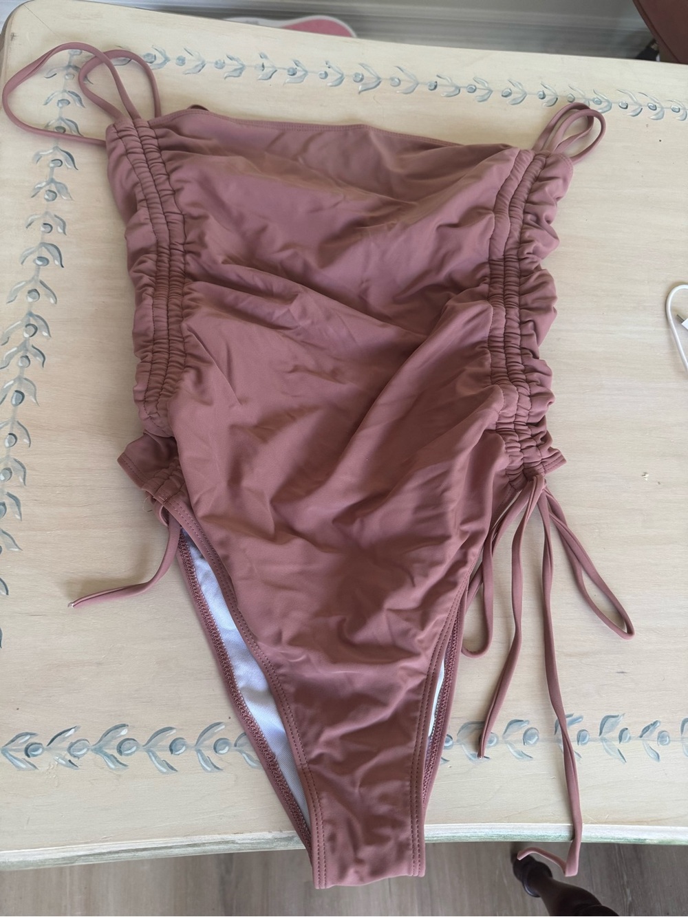 Pink Lil One-Piece Swimsuit — Mauve Pink Ruched Sides